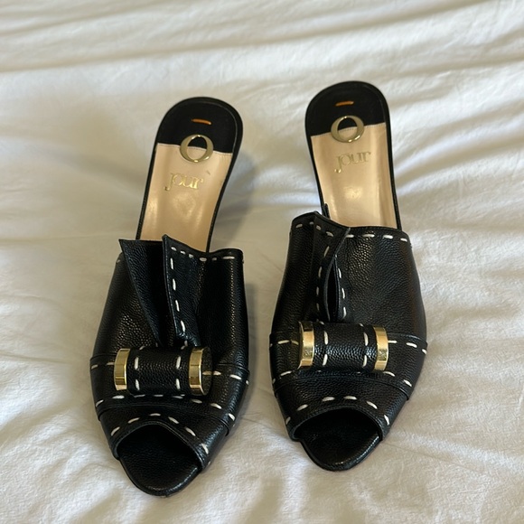 Jour black and gold low heel - Picture 1 of 6